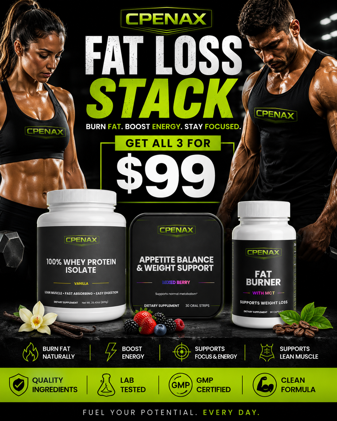 Best Supplement Stack for Fat Loss and Muscle: The CPENAX Guide